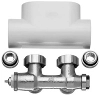 Kermi Ventilhahnblock-Set Eckform Blende weiss