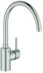 GROHE EH-SPT-Batterie Concetto 32661_3 hoher Auslauf GROHE Zero supersteel, 32661DC3