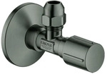 GROHE Eckventil 22037 1/2x3/8'' Rosette Metallgriff hard graphite geb&uuml;rstet,