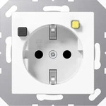 jung A 5520.30 WW, Jung FI-SCHUKO-Steckdose (RCD) 30 mA, Serie AS/A, alpinwei&szlig; A