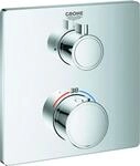 GROHE THM-Brausebatterie Grohtherm 24078 1 Abg. FMS f&uuml;r Rap. SmartBox eckig chrom,