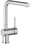 KLUDI L STEEL Sp&uuml;ltisch-Einhandmischer herausziehbarer Auslauf Edelstahl, 45851F877
