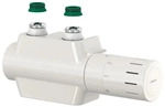 Flamco Ventilhahnblock VARIODESIGN mit Th.-Kopf TC-D1 und Blende, wei&szlig;, F12160