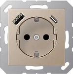 jung A 1520-15 CA CH, Jung SCHUKO-Steckdose, 16 A 250 V ~, mit USB-Ladeger&auml;t, 1 x
