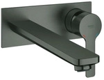 GROHE 2-Loch-WT-Wandbatterie Lineare 23444_1 FMS hard graphite geb&uuml;rstet, 23444AL1