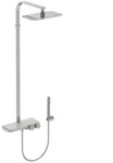 Ideal Standard Duschsystem Ceratherm S200 mit Ablage und Stick-Handbrause Chrom,