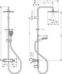 hansgrohe Vernis Shape Showerpipe 240 1jet mit Thermostat Mattschwarz, 26427670