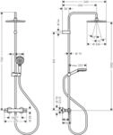 hansgrohe Vernis Blend Showerpipe 240 1jet mit Thermostat Mattschwarz, 26426670