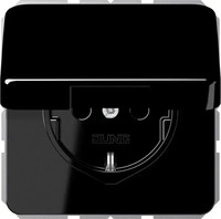 jung CD 1520 BFKIKL SW, Jung SCHUKO-Steckdose, 16 A 250 V ~, SAFETY+, Klappdeckel,