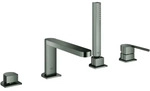GROHE 4-Loch-EH-Wannenkombination Plus 29307_3 hard graphite geb&uuml;rstet, 29307AL3