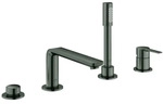 GROHE 4-Loch-EH-Wannenkombination Lineare 19577_1 hard graphite geb&uuml;rstet, 19577AL1