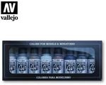 Metallic Colors | 8er Model Air Vallejo Airbrush & Modellbau - Farbenset 71176