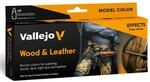 Wood & Leather | 8 Vallejo Model Color Effect Modellbau-Farben Set 70182