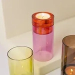 REMEMBER Windlicht "Lys" Pink - 19 cm hoch - modernes Design Windlicht