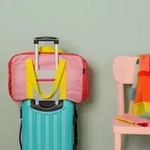 REMEMBER Freizeit- und Reisetasche, faltbar "Rosi" - B 49 &times; T 24 &times; H 35 cm -...