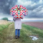 REMEMBER Taschen - Regenschirm "Sushi" - ge&ouml;ffnet L 58cm, &Oslash; 100 cm - Bunter