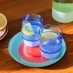 REMEMBER Gl&auml;ser "Jill" blue, Borosilikatglas, H 9 cm, &Oslash; 7 cm, 220 ml,