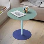 REMEMBER Beistelltisch Rondo "sky" - H 42, &oslash; 48 cm aus pulverbeschichtetem...