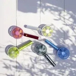 REMEMBER Handventilator Flow "Lime" mit USB - Aluminiumgriff mit 3