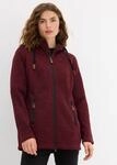 bonprix Strickfleecejacke mit Kapuze, rot, Gr.36/38 (S), Komfortable Fleecejacke mit