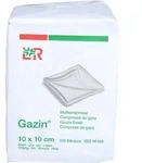 Gazin Mullkomp.10x10 cm Unsteril 8Fach Op 100 ST