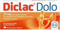 PZN-DE 01235521, Hexal Diclac Dolo 25mg &Uuml;berzogene Tabl. 20 ST