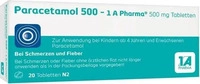 PZN-DE 02481587, Paracetamol 500 - 1 A Pharma 20 ST