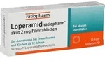 Loperamid-Ratiopharm Akut 2mg Filmtabletten 10 ST