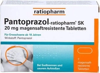 PZN-DE 05520833, Pantoprazol-Ratiopharm Sk 20mg Magensaftres. Tbl. 7 ST