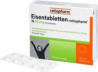 PZN-DE 06957905, Eisentabletten-Ratiopharm N 50mg Filmtabletten 100 ST