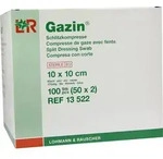 Gazin Schlitzkompresse 10x10cm 8Fach Steril 100 ST