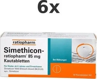 PZN-DE 01364796, Simethicon-Ratiopharm 85mg Kautabletten 50 ST