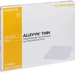 Allevyn Thin 10x10 cm D&uuml;nne Wundauflage 5 ST