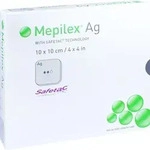Mepilex Ag Schaumverband 10x10 cm Steril 5 ST