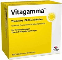 PZN-DE 10751049, W&ouml;rwag Pharma Vitagamma Vitamin D3 1000 I.e.tabletten 200 ST