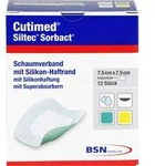 Cutimed Siltec Sorbact B 7.5x7.5cm 12 ST