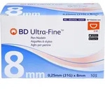 Bd Ultra-Fine Pen-Nadeln 8 Mm 31 G 0.25 Mm 105 ST