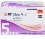 Bd Ultra-Fine Pen-Nadeln 5 Mm 31 G 0.25 Mm 105 ST