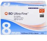 Bd Ultra-Fine Pen-Nadeln 8 Mm 31 G 105 ST