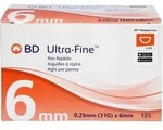 Bd Ultra Fine Pen Nadeln 6 Mm 31 G 0.25 Mm 105 ST