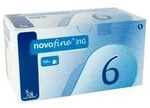 Novofine 6 Kan&uuml;len 0.25x6Mm 31G 100 ST