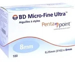 Bd Micro-Fine Ultra Pen-Nadeln 0.25x8Mm 100 ST