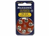 Batterie für Hörgeräte Maxsonic Pr 312 6 ST