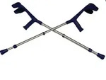 Unterarmkruecke Alu Blau 2 ST