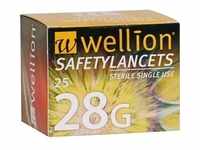 Wellion Safetylancets 28G Sicherheitseinmallanzett 25 ST