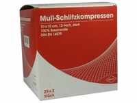Schlitzkompresse Mull 10x10cm 12Fach Steril Ausb 50 ST
