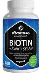 Biotin 10mg Hochdosiert + Zink + Selen 480 ST