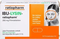 PZN-DE 16204704, Ibu-Lysin-Ratiopharm 293 mg Filmtabletten 10 ST