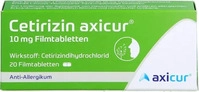 PZN-DE 14293508, axicorp Pharma Cetirizin Axicur 10 mg Filmtabletten 20 ST