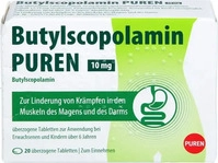 PZN-DE 17606557, PUREN Pharma Butylscopolamin Puren 10 mg &Uuml;berzogene Tabletten...